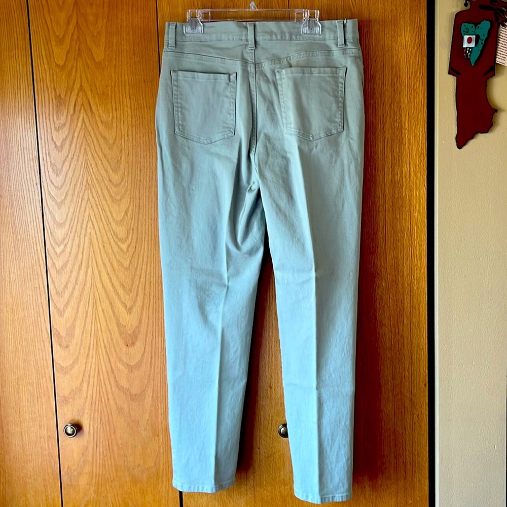 Gloria Vanderbilt Amanda Stretch Denim Jeans Size 14 pistachio green VGUC